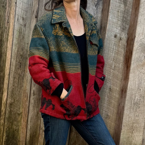 Jackets & Blazers - VTG 90s Bebe Furrina Wool Blend Jacket